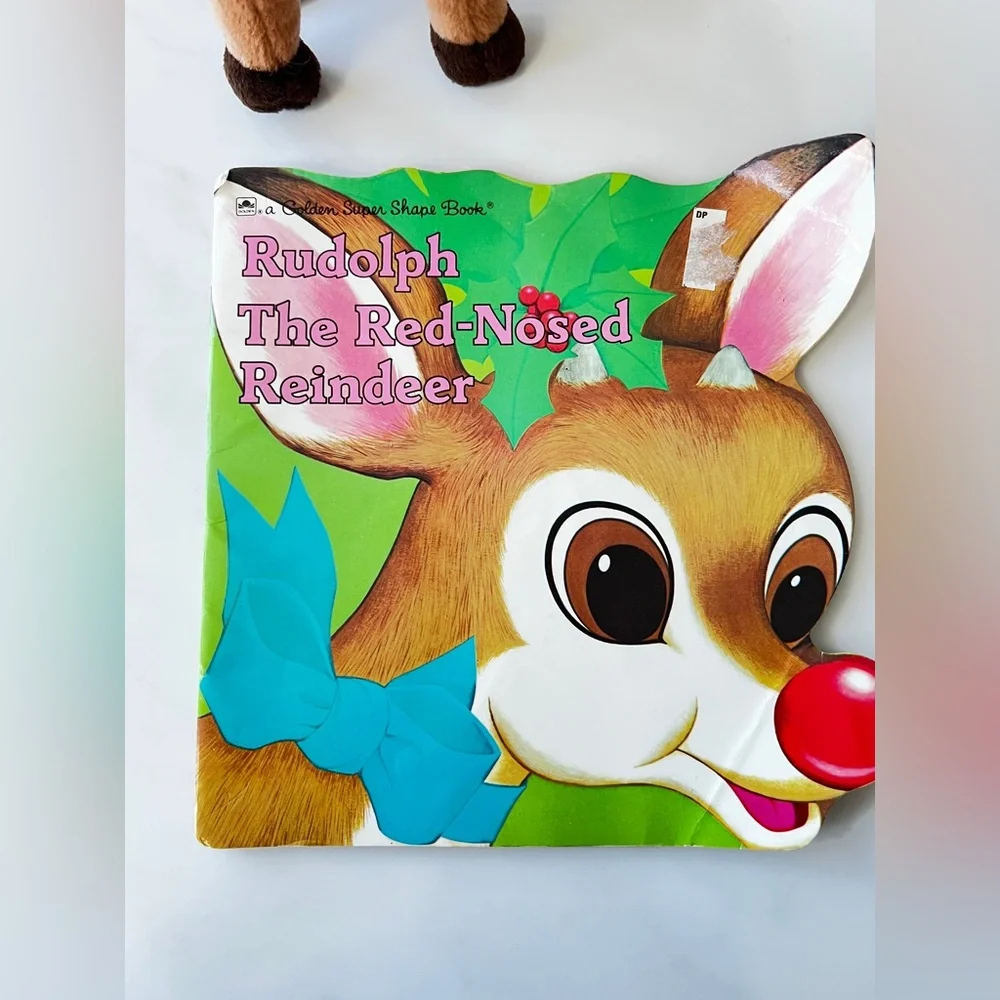 vintage Rudolph The Red-Nosed Reindeer Stuffins limited edition set 90s with tag
